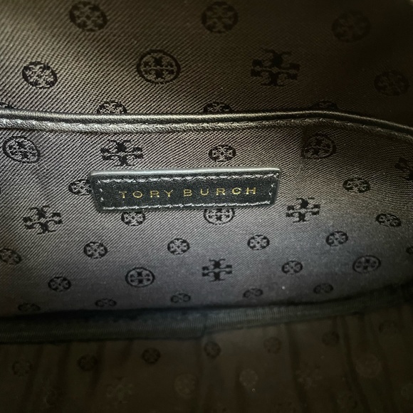 TORY BURCH T Zag Crossbody Bag Gray Black White - Picture 2 of 6